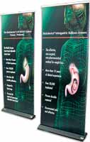 850 Premium Rollaway banner with lights 850 Premium Rollaway banner with lights